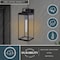 Vaxcel Kinzie 1 Light Dusk to Dawn Black Outdoor Wall Lantern Clear Glass T0645 - alternate 2